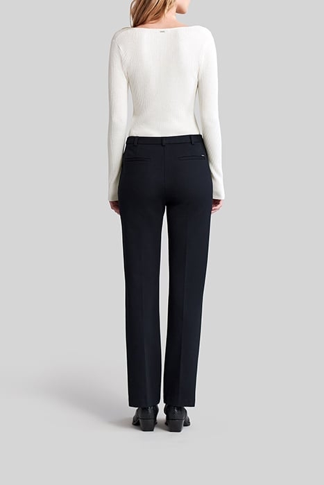 ECRU RIBBED KNIT STUDDED SWEATER 4