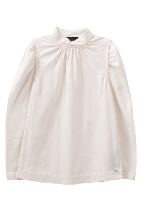 LIMESTONE ORGANIC COTTON BLOUSE, BUTTONED COLLAR 4