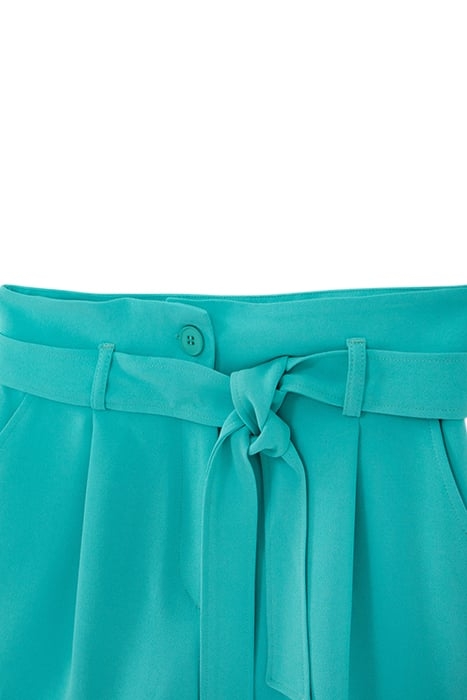 AZURE BLUE BELTED HIGH-WAIST SHORTS 6