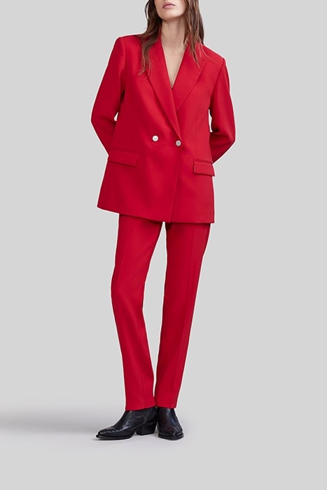 POPPY RED DOUBLE-BREASTED SUIT JACKET 3