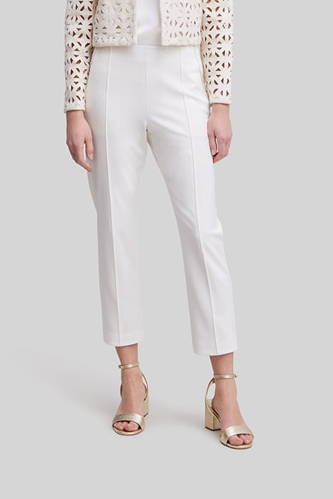 WHITE SUIT TROUSERS WITH MICROBEADING 1