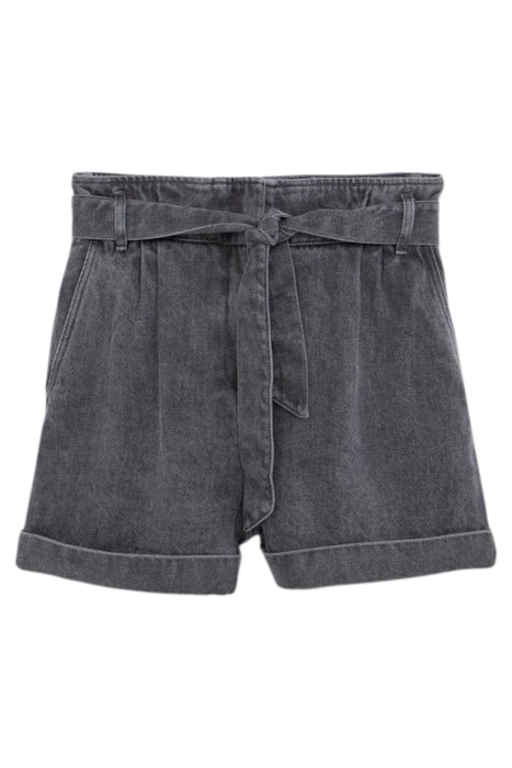 GREY LYOCELL® DENIM SHORTS WITH BELT 4