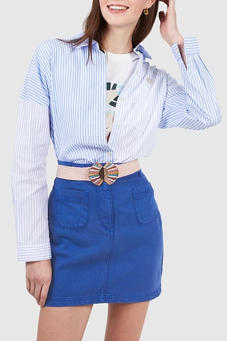 ELECTRIC BLUE DENIM MINI SKIRT 4