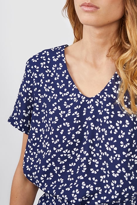 NAVY GRAPHIC PRINT TOP 6