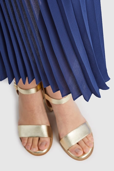 INDIGO LONG DRESS WITH PLEATED SKIRT 6