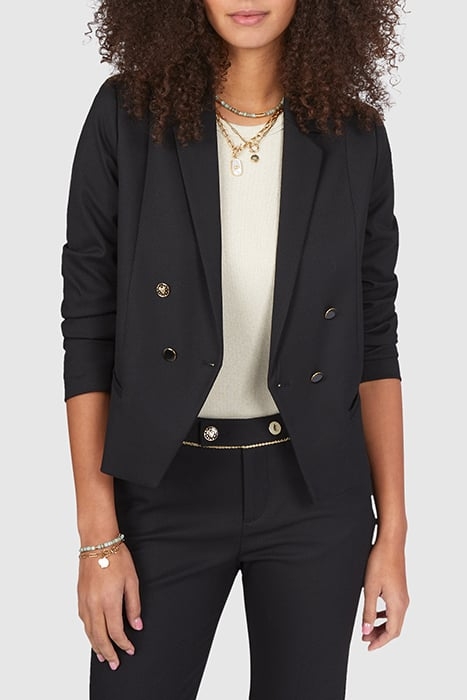 BLACK JACQUARD SUIT JACKET 1
