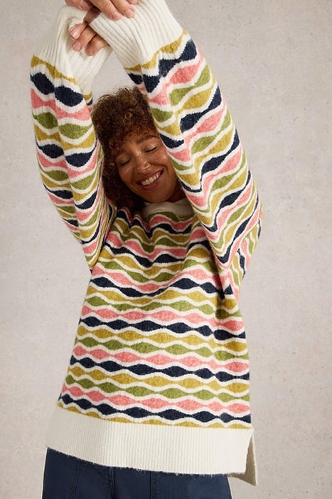 GINA GEO JUMPER NATURAL MULTI 4