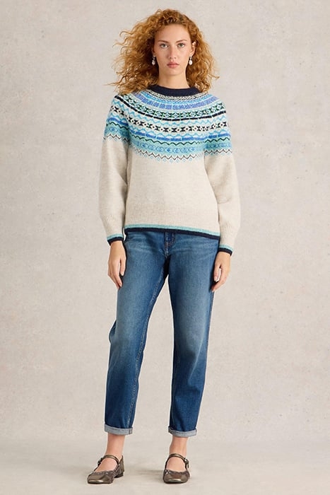 FROSTED FAIRISLE JUMPER NATURAL MULTI 1