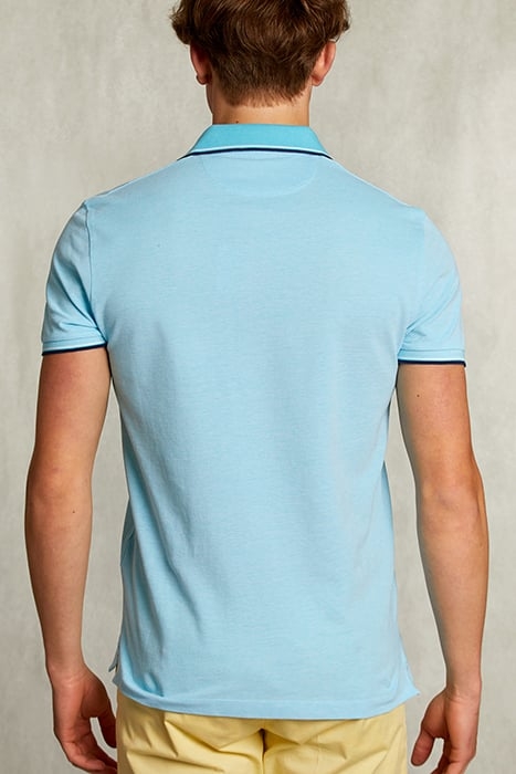 CUSTOM FIT COTTON POLO BORA BORA BLUE 2