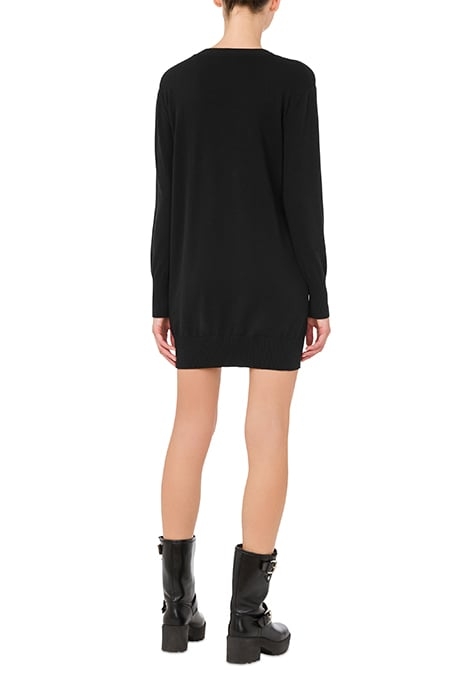 JACQUARD LOGO KNIT DRESS BLACK 2