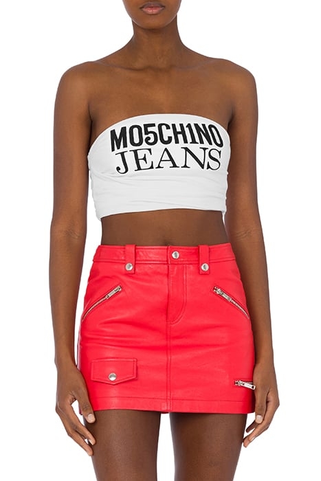LOGO PRINT CROP TOP WHITE 1