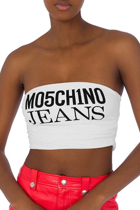 LOGO PRINT CROP TOP WHITE 4