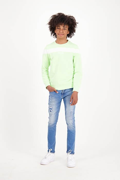 BOYS NOXON SWEATER NEON GREEN 1