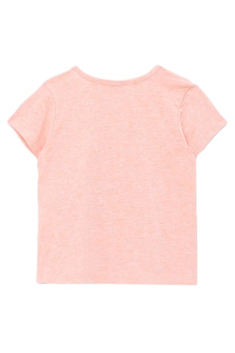 BABY GIRLS’ PEACH T-SHIRT, EMBROIDERY & ESPADRILLES IMAGE 2