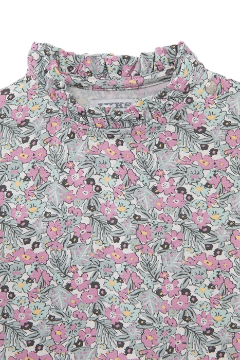 BABY GIRLS’ KHAKI T-SHIRT WITH LITTLE FLOWER PRINT 3