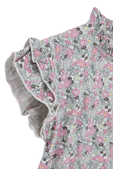 BABY GIRLS’ KHAKI T-SHIRT WITH LITTLE FLOWER PRINT 4