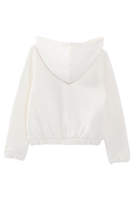 GIRLS’ ECRU HOODIE WITH ROCK DRAWINGS AND SLOGAN 2