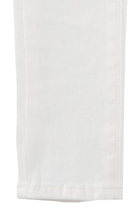 GIRLS' ECRU SKINNY JEANS WITH EMBROIDERY AND STUDS 7