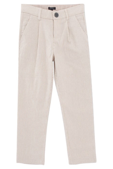 BOYS’ BEIGE STRIPED OCCASIONWEAR SUIT TROUSERS 1