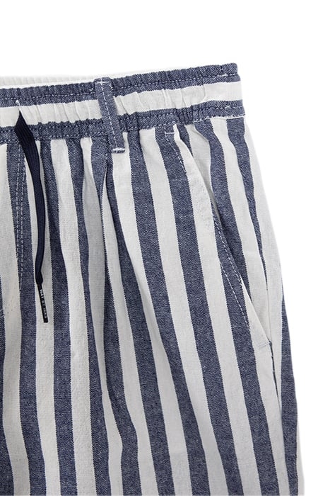 BOYS' NAVY BERMUDA SHORTS WITH ECRU STRIPES 3