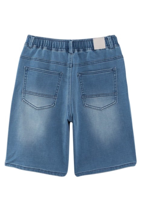 BOYS' BLUE DENIM BERMUDA SHORTS WITH ELASTICATED WAIST 2