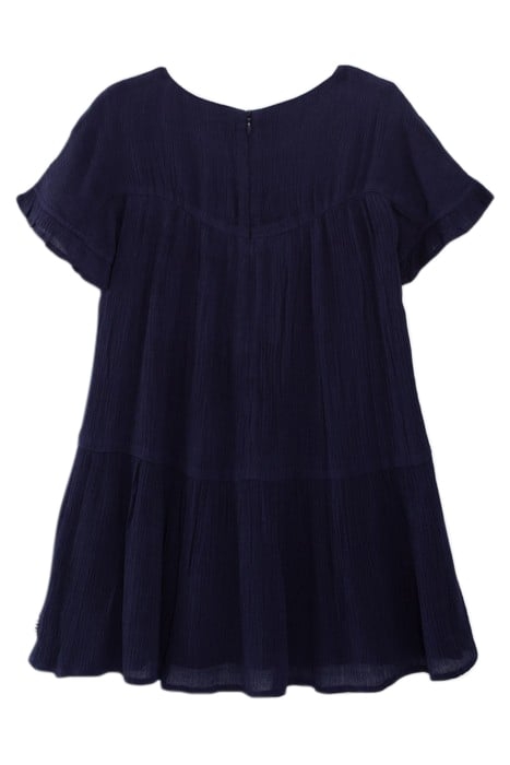 GIRL’S NAVY CREPE ATEBA BRACELET-STYLE EMBROIDERY DRESS 2