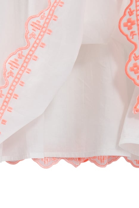 GIRLS’ OFF-WHITE DRESS WITH NEON ETHNIC EMBROIDERY 6