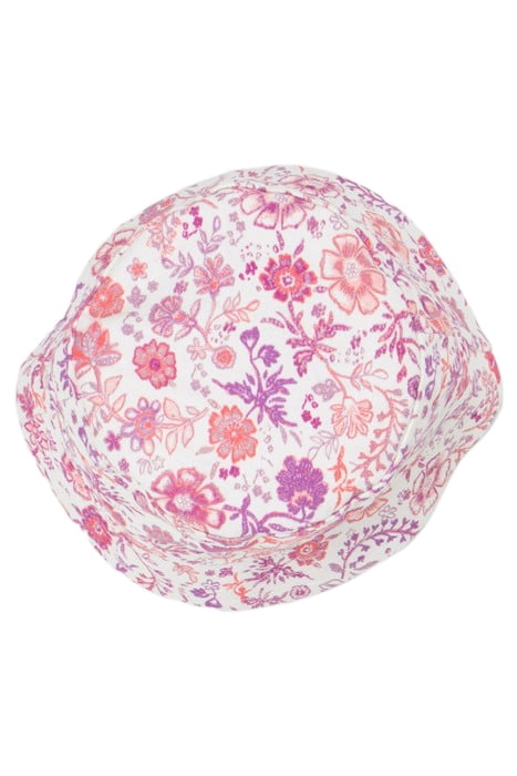 GIRLS’ LILAC SUN HAT WITH FLOWER PRINT AND EMBROIDERY 4