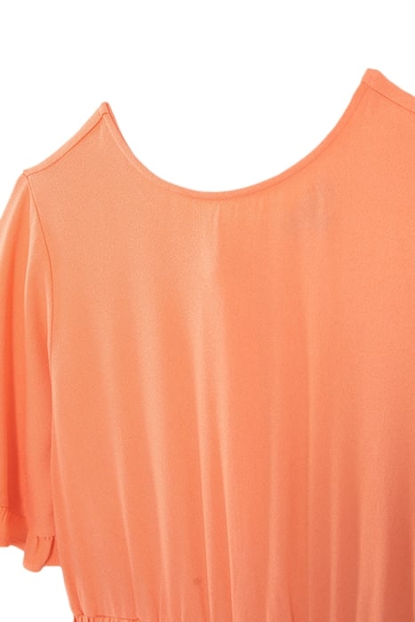 GIRLS’ ORANGE DRESS WITH WIDE RUFFLED SLEEVES 3