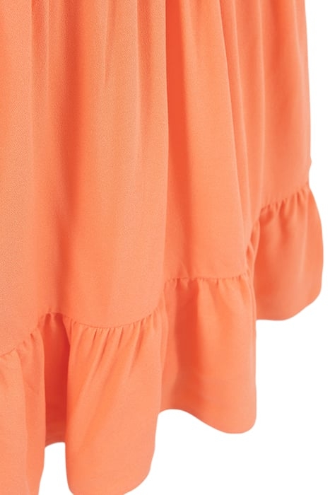 GIRLS’ ORANGE DRESS WITH WIDE RUFFLED SLEEVES 6