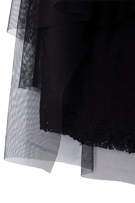 GIRLS' BLACK ASYMMETRICAL TULLE SKIRT 5