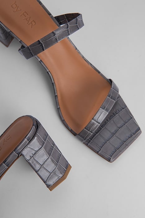 TANYA GREY CROCO EMBOSSED LEATHER GREY 3