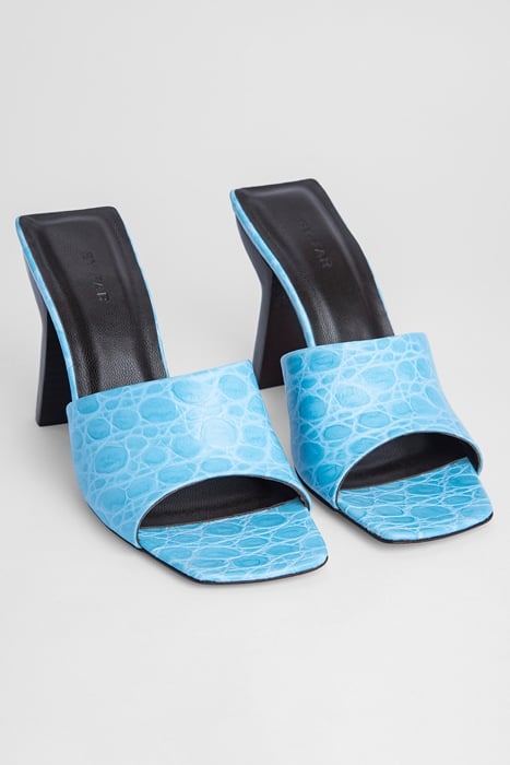 LILIANA LAGOON CIRCULAR CROCO EMBOSSED LEATHER LAGOON 1