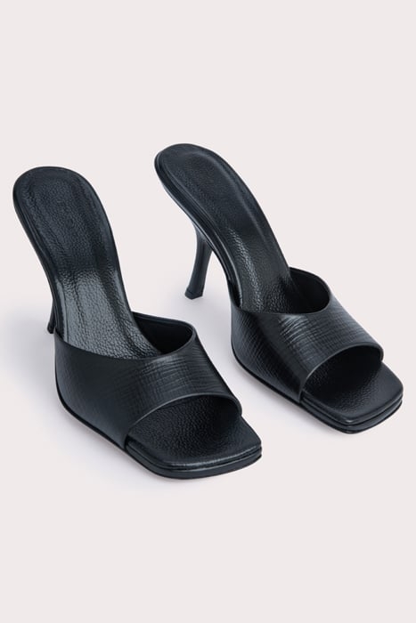 MORA BLACK EMBOSSED LEATHER BLACK 3