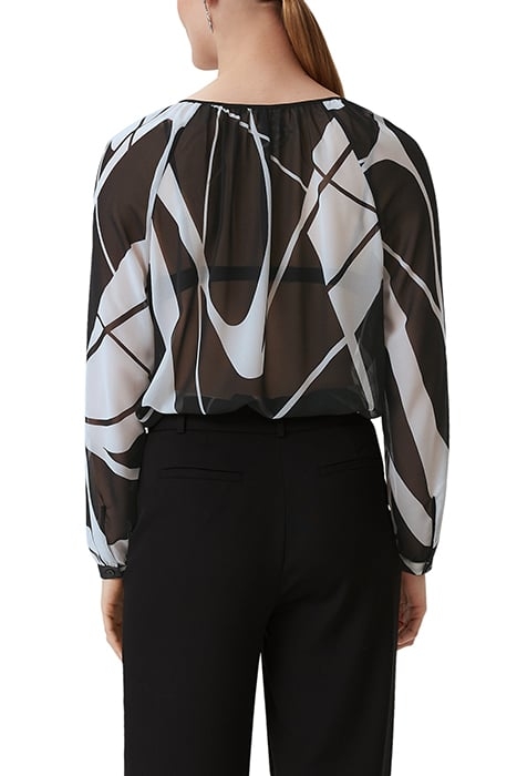 COMMA BLOUSES GREY/BLACK 2