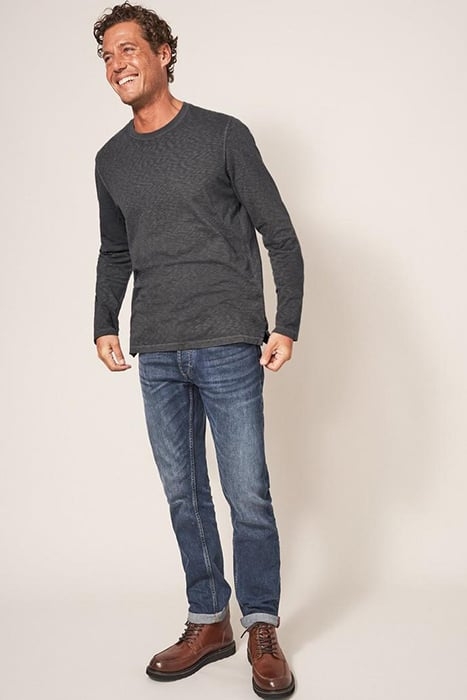 LONG SLEEVE ABERSOCH TEE WASHED BLACK 1