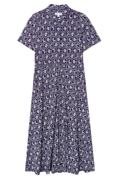 RUA JERSEY SHIRT DRESS NAVY MULTI 2