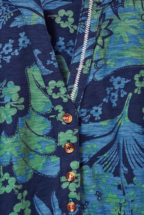 TAMMY COTTON JERSEY DRESS NAVY MULTI 4