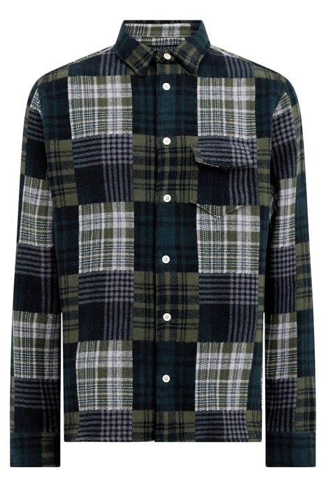 HOPTON LS SHIRT KHAKI GREEN 4