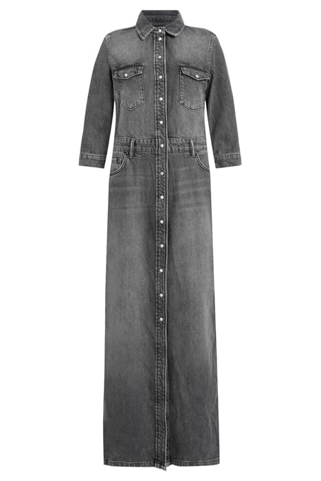 BLAIR LS DENIM DRESS WASHED BLACK 3