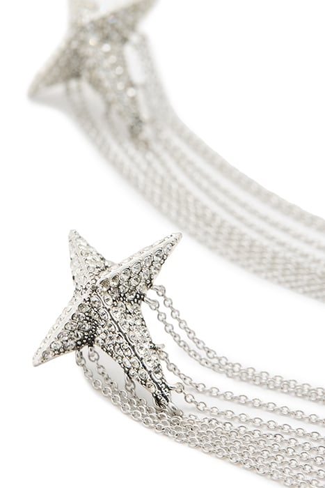 AURORA STAR EARRINGS WARM SILVER 3