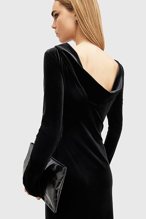 AMORET VELVET DRESS BLACK 5