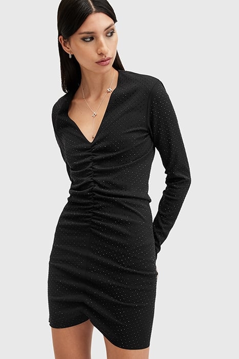 ALYA RUCHE DRESS BLACK 6