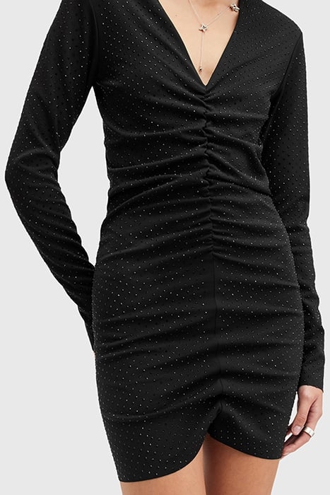 ALYA RUCHE DRESS BLACK 8