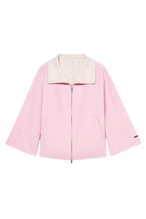 WOOL BLEND CLOTH CAPE PINK 3