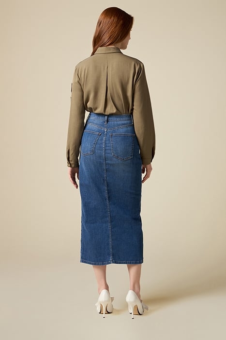 DENIM PENCIL SKIRT BLUE 3