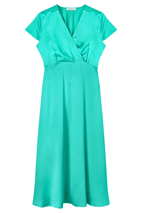 SATIN MIDI DRESS GREEN 3