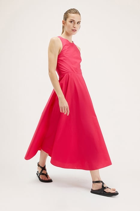 LONG DRESS WITH BACK CROSSOVER RED 4