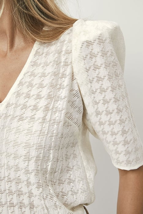 POMONA DETAILED V-NECK TOP BUTTER CREAM 6