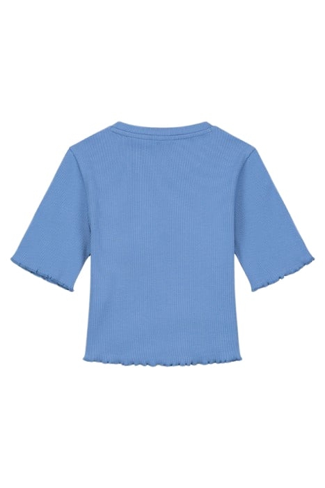 LETTUCE RIB SHIRT MEDIUM BLUE 2